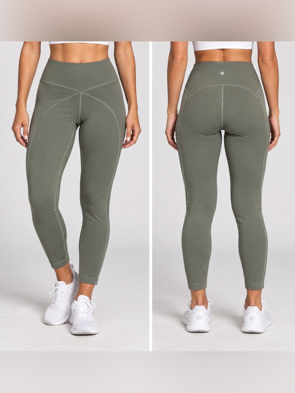 Lululemon Women’s Size 6 Olive Green High Rise Crop Capri Leggings 20”